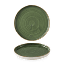 Steinstøpt tallerken med syrgrønn kant, 210 mm, Min. kjøp: 6 - for Storkjøkken - XL - Storkjøkken