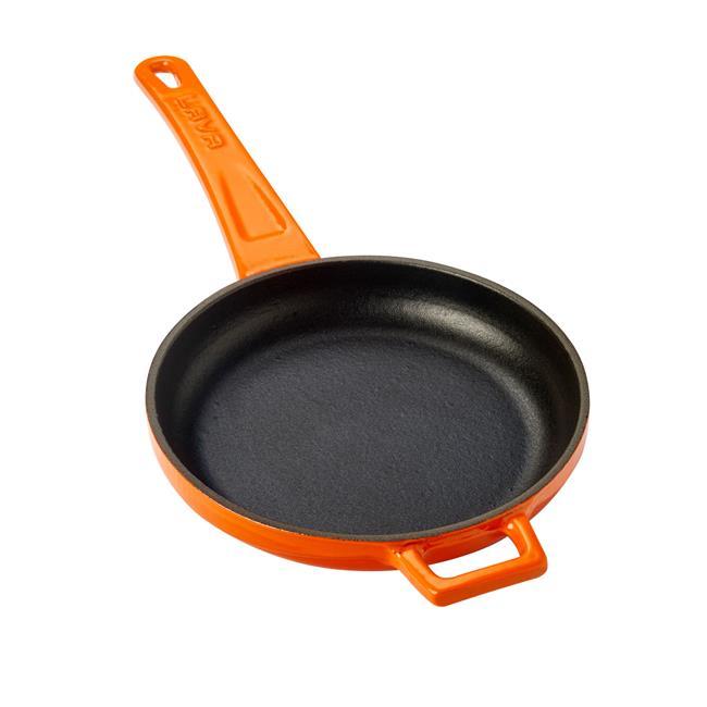 Stekepanne i støpejern, integrert med metallhåndtak () 16 cm, 400 ml - for Storkjøkken - XL - Storkjøkken