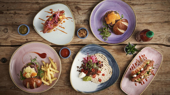 Stonecast Accents Blåbær trekantet tallerken, 229 mm, Min. kjøp: 1 - for Storkjøkken - XL - Storkjøkken