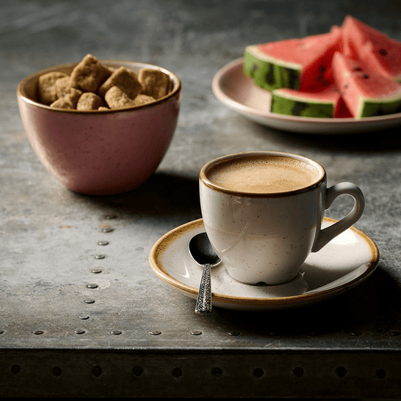 Stonecast Barley White espresso - tallerken, 118 mm, Min. kjøp: 6 - for Storkjøkken - XL - Storkjøkken