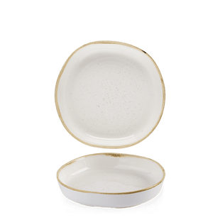 Stonecast Barley White økologisk tallerken med dyp kant, 200 mm, Min. kjøp: 6 - for Storkjøkken - XL - Storkjøkken
