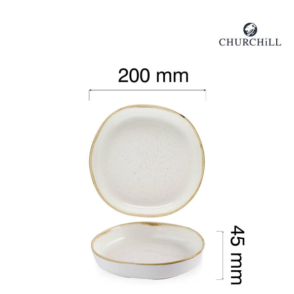 Stonecast Barley White økologisk tallerken med dyp kant, 200 mm, Min. kjøp: 6 - for Storkjøkken - XL - Storkjøkken