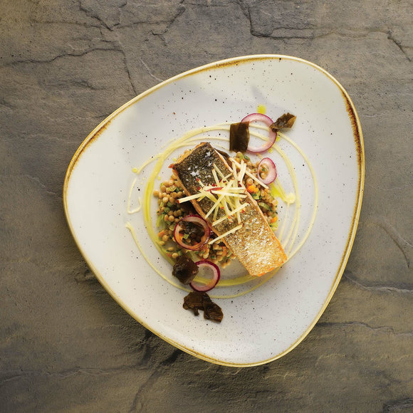 Stonecast Barley White økologisk tallerken med dyp kant, 230 mm, Min. kjøp: 6 - for Storkjøkken - XL - Storkjøkken