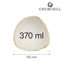 Stonecast Barley White trekantet bolle, 185 mm, Min. kjøp: 6 - for Storkjøkken - XL - Storkjøkken