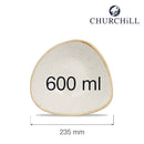 Stonecast Barley White trekantet bolle, 235 mm, Min. kjøp: 6 - for Storkjøkken - XL - Storkjøkken