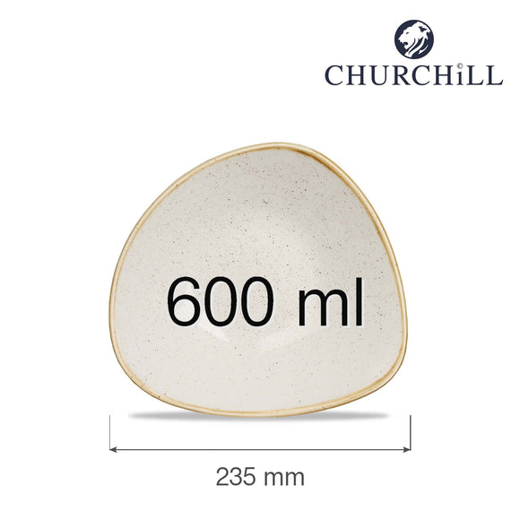 Stonecast Barley White trekantet bolle, 235 mm, Min. kjøp: 6 - for Storkjøkken - XL - Storkjøkken