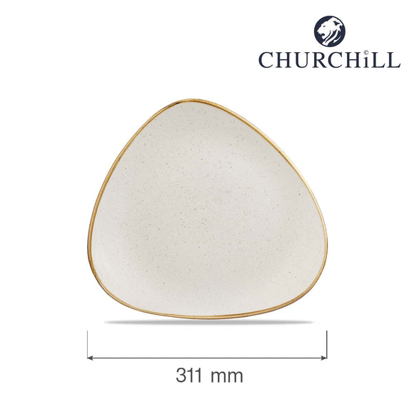 Stonecast Barley White trekantet tallerken, 311 mm, Min. kjøp: 6 - for Storkjøkken - XL - Storkjøkken