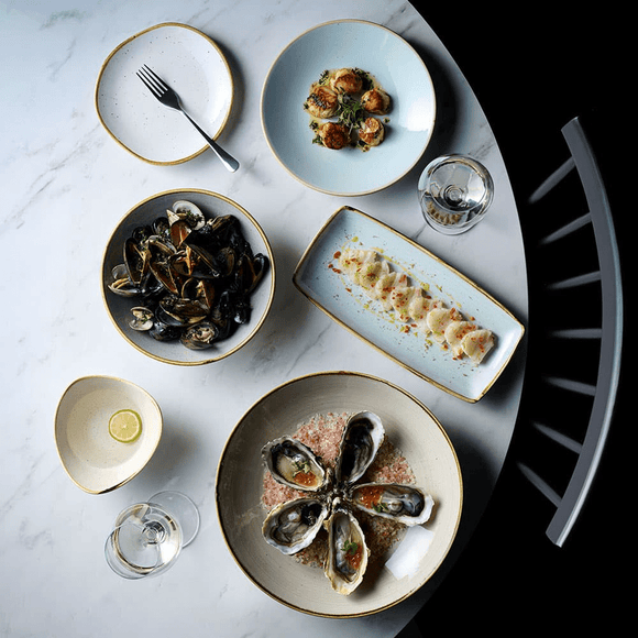 Stonecast Duck Egg avlang tallerken, 295 mm, Min. kjøp: 6 - for Storkjøkken - XL - Storkjøkken