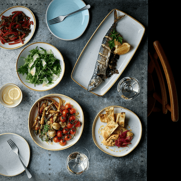 Stonecast Duck Egg rund sporplate, 210 mm, Min. kjøp: 6 - for Storkjøkken - XL - Storkjøkken