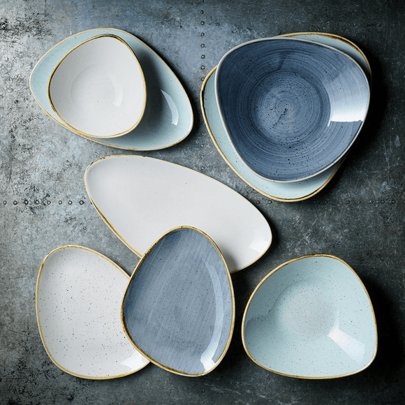 Stonecast Duck Egg trekantet tallerken, 311 mm, Min. kjøp: 6 - for Storkjøkken - XL - Storkjøkken