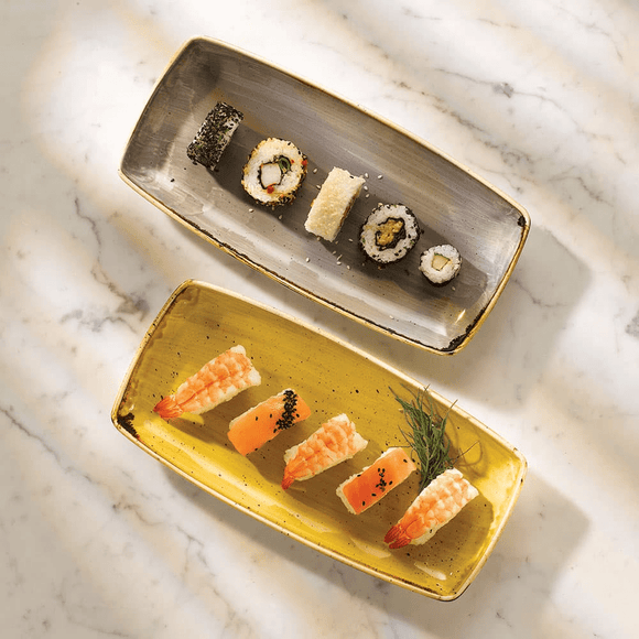 Stonecast grå avlang plate, 295 mm, Min. kjøp: 6 - for Storkjøkken - XL - Storkjøkken