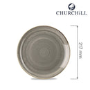 Stonecast Grå coupéplate, 217 mm, Min. kjøp: 6 - for Storkjøkken - XL - Storkjøkken