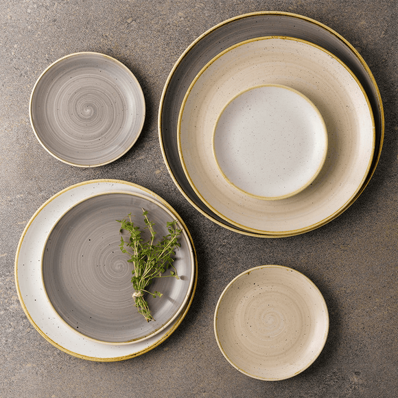 Stonecast Grå coupéplate, 324 mm, Min. kjøp: 6 - for Storkjøkken - XL - Storkjøkken