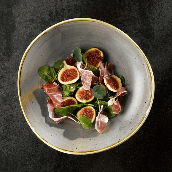 Stonecast Grå rund skål, 253 mm, Min. kjøp: 6 - for Storkjøkken - XL - Storkjøkken