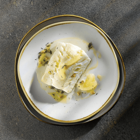 Stonecast Grå rund sporplate, 286 mm, Min. kjøp: 6 - for Storkjøkken - XL - Storkjøkken