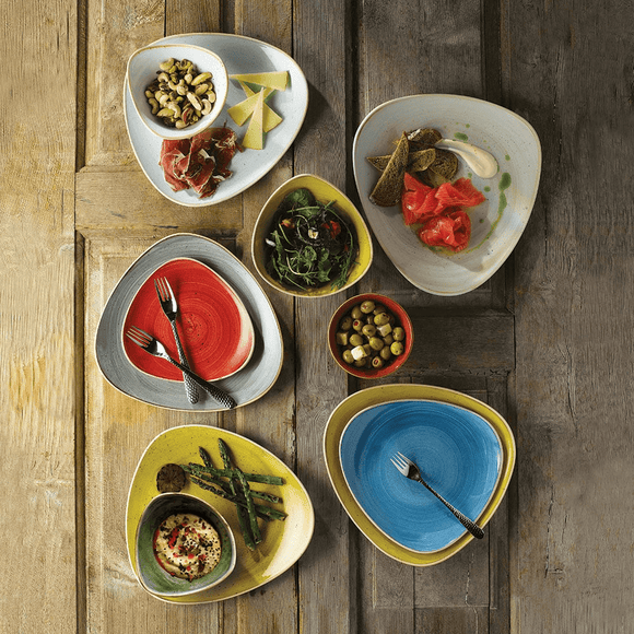 Stonecast Grå trekantet plate, 265 mm, Min. kjøp: 6 - for Storkjøkken - XL - Storkjøkken