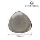 Stonecast Grå trekantet plate, 265 mm, Min. kjøp: 6 - for Storkjøkken - XL - Storkjøkken