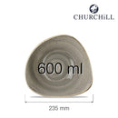 Stonecast Grå trekantet skål, 235 mm, Min. kjøp: 6 - for Storkjøkken - XL - Storkjøkken