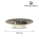 Stonecast Grey Profile bredkantet skål, 240 mm, Min. kjøp: 6 - for Storkjøkken - XL - Storkjøkken