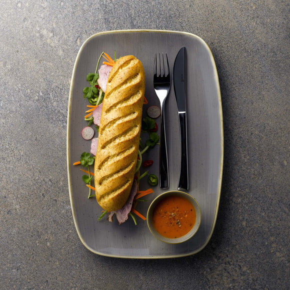 Stonecast Grey Profile bredkantet skål, 280 mm, Min. kjøp: 6 - for Storkjøkken - XL - Storkjøkken