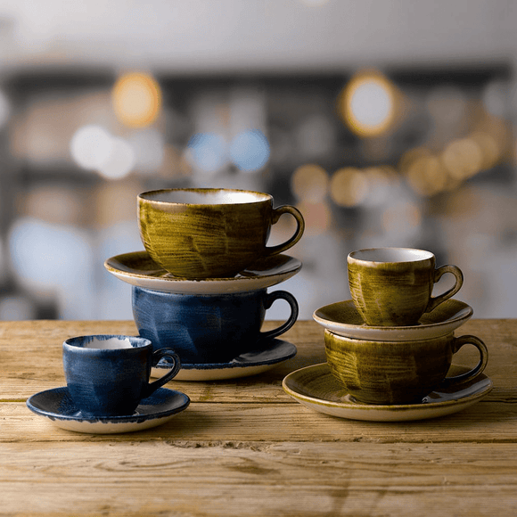 Stonecast Plume Green cappuccinokopp, 227 ml, Min. kjøp: 12 - for Storkjøkken - XL - Storkjøkken