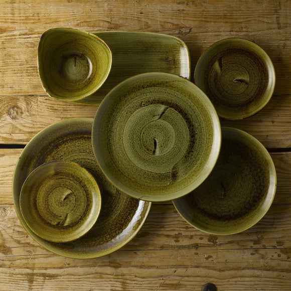 Stonecast Plume Green kokketallerken avlang, 298x153mm - for Storkjøkken - XL - Storkjøkken