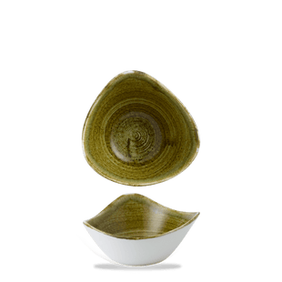 Stonecast Plume Grønn trekantet skål, 153 mm, Min. kjøp: 12 - for Storkjøkken - XL - Storkjøkken