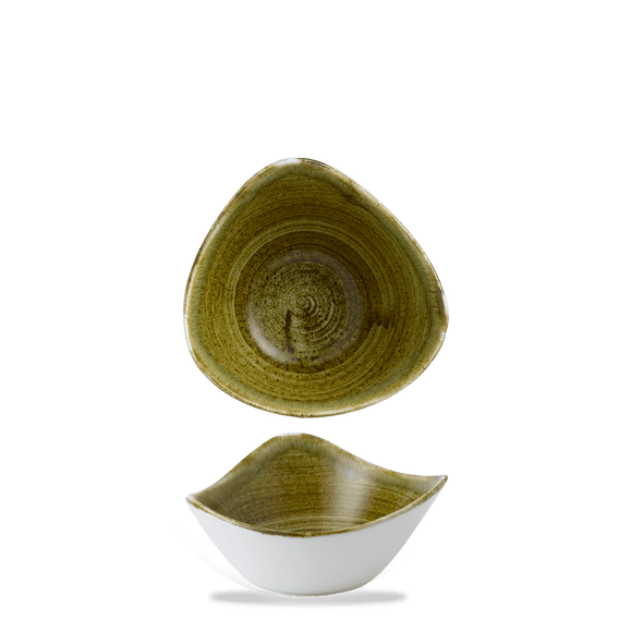 Stonecast Plume Grønn trekantet skål, 153 mm, Min. kjøp: 12 - for Storkjøkken - XL - Storkjøkken