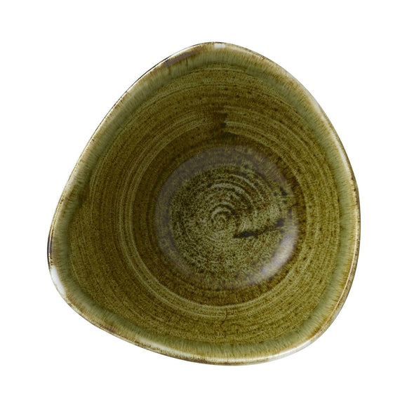 Stonecast Plume Grønn trekantet skål, 153 mm, Min. kjøp: 12 - for Storkjøkken - XL - Storkjøkken