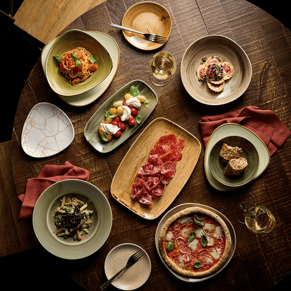 Stonecast Plume Grønn trekantet skål, 235 mm, Min. kjøp: 1 - for Storkjøkken - XL - Storkjøkken