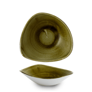 Stonecast Plume Grønn trekantet skål, 235 mm, Min. kjøp: 1 - for Storkjøkken - XL - Storkjøkken