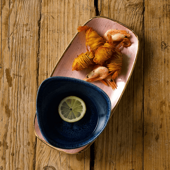 Stonecast Plume ultramarin trekantet skål, 153 mm, Min. kjøp: 12 - for Storkjøkken - XL - Storkjøkken