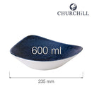 Stonecast Plume ultramarin trekantet skål, 235 mm, Min. kjøp: 12 - for Storkjøkken - XL - Storkjøkken