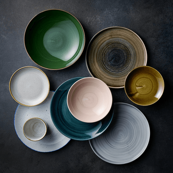 Stonecast Sorrel Green Coupe - bolle, 250 mm, Min. kjøp: 6 - for Storkjøkken - XL - Storkjøkken