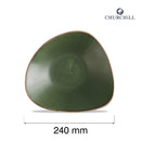 Stonecast Sorrel Green Trekantskål, 240 mm, Min. kjøp: 6 - for Storkjøkken - XL - Storkjøkken