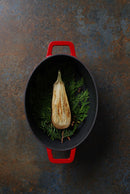 Støpejernsgryte - 4,4L - Rød - for Storkjøkken - XL - Storkjøkken