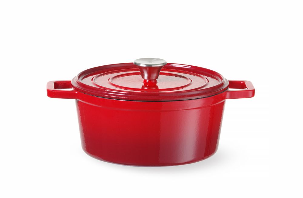 Støpejernsgryte emaljert, 0,27L, 130x100x(H)48mm - for Storkjøkken - XL - Storkjøkken