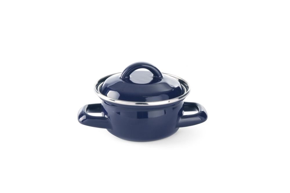 Suppe/Blåskjell kasserolle m/lokk - Blå - 0,5L - for Storkjøkken - XL - Storkjøkken