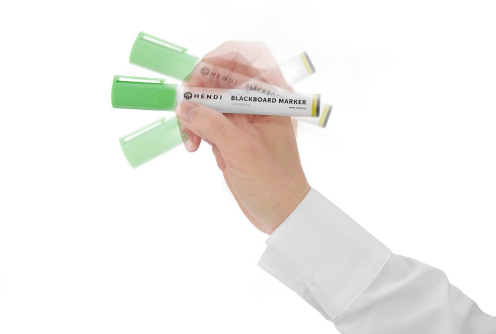 Tavle markører med smalt spiss, 1 rosa, 1 grønn, 1 blå og 2 hvite marr - for Storkjøkken - XL - Storkjøkken