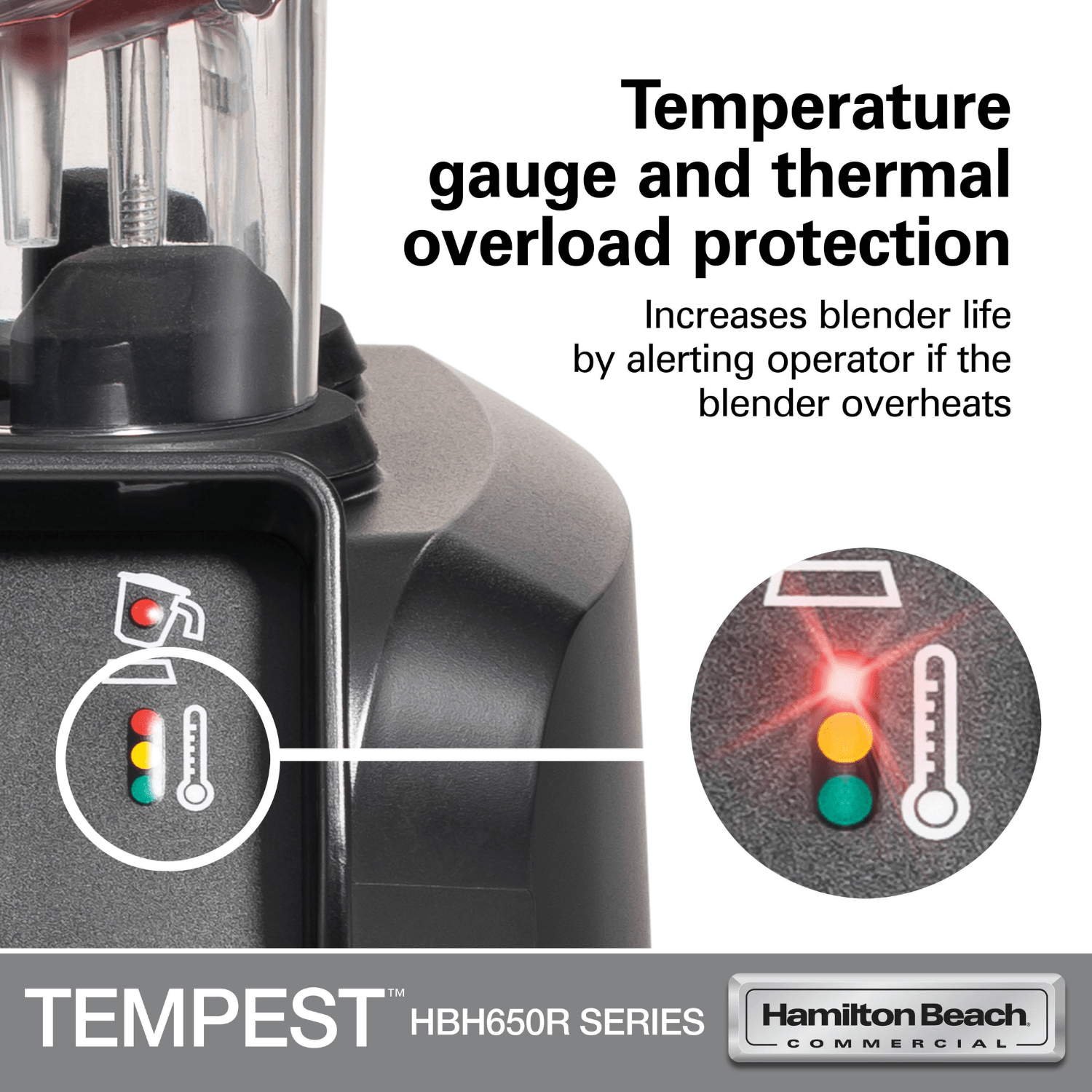 Tempest høytytende blender HBH650R - CE, 178 x 203 x (H) 457 mm - for Storkjøkken - XL - Storkjøkken