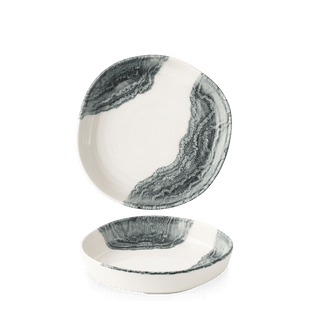 Tide Black Organic Dypkantet Tallerken, 200 mm, Min. kjøp: 6 - for Storkjøkken - XL - Storkjøkken