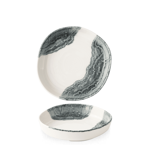 Tide Black Organic Dypkantet Tallerken, 200 mm, Min. kjøp: 6 - for Storkjøkken - XL - Storkjøkken