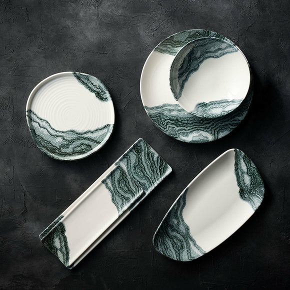 Tide Black Organic Dypkantet Tallerken, 200 mm, Min. kjøp: 6 - for Storkjøkken - XL - Storkjøkken