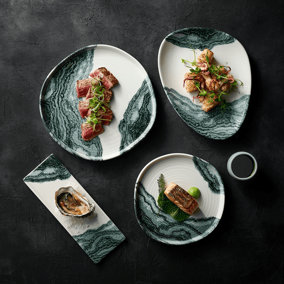 Tide Black Organic Rimfasettertallerken, 210 mm, Min. kjøp: 6 - for Storkjøkken - XL - Storkjøkken