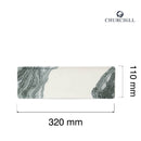 Tide svart porselensbrett, 320x110mm, Min. kjøp: 6 - for Storkjøkken - XL - Storkjøkken