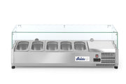 Toppmontert kjøledisplay GN 1/4, Arktic, 7x GN 1/4, 230V/180W, 1505x335x (H) 430mm - for Storkjøkken - XL - Storkjøkken