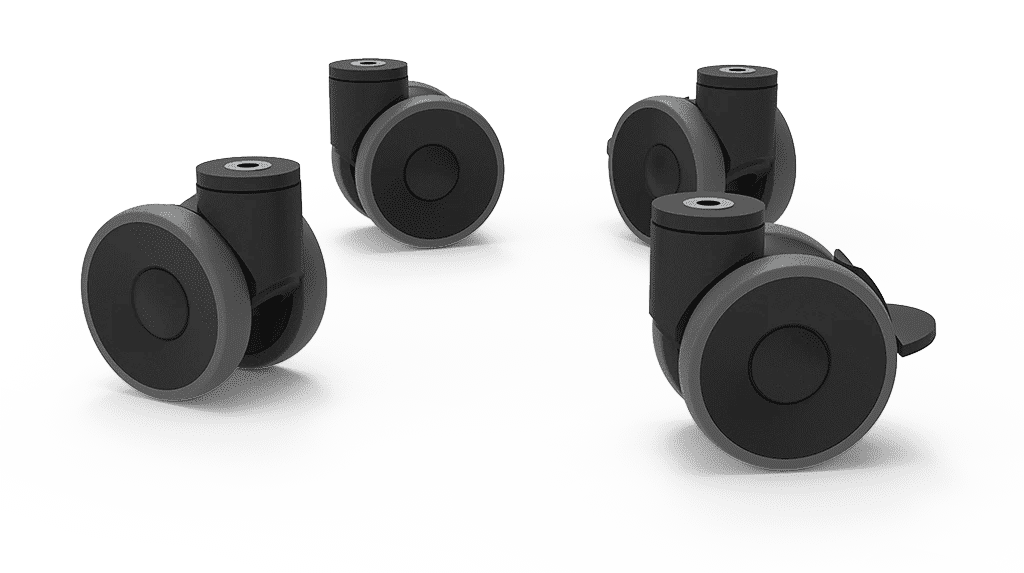 Unox kit med 4 hjul (2 m/brems) - for Storkjøkken - XL - Storkjøkken