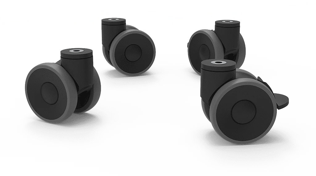 Unox kit med 4 hjul (2 m/brems)