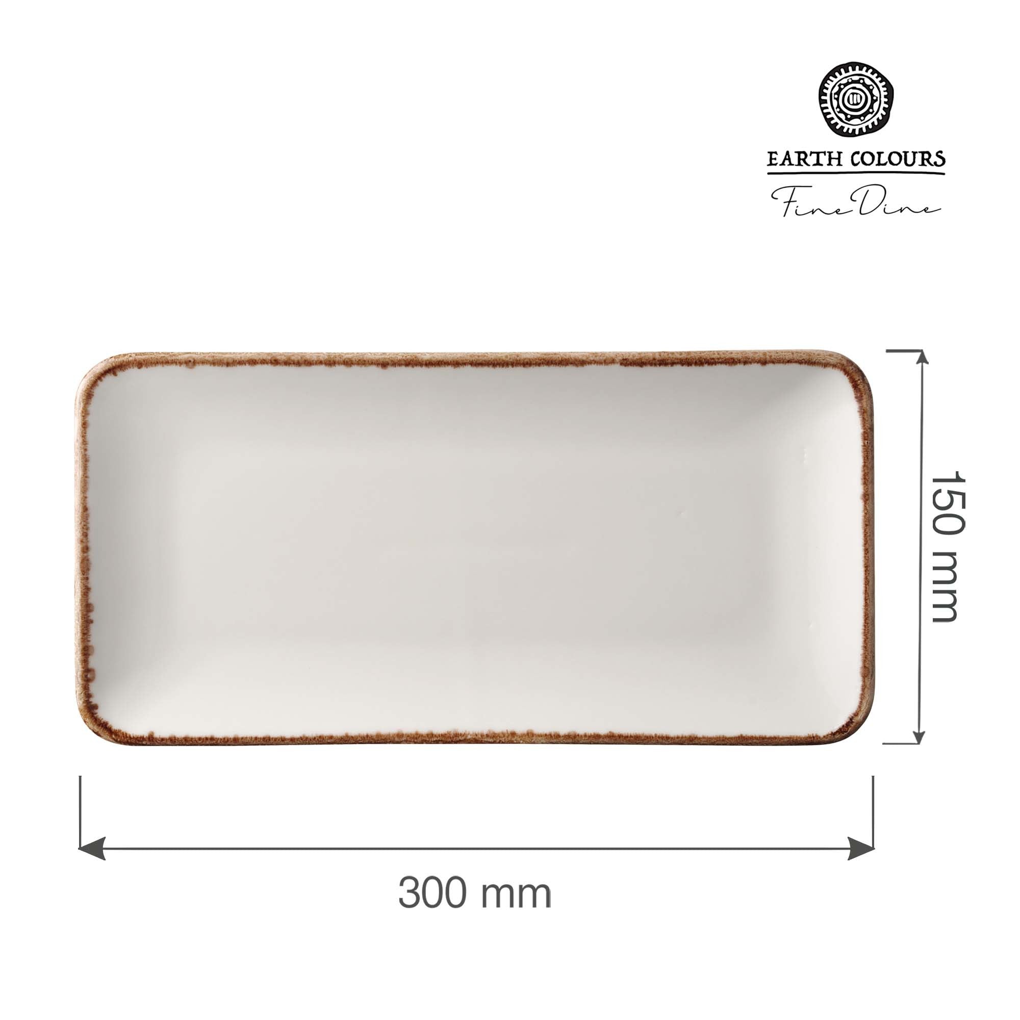 Vanilje rektangulær tallerken, 300x150mm, Min. kjøp: 6 - for Storkjøkken - XL - Storkjøkken