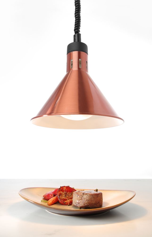 Varmelamper heve og senke Conical, Copper, 230V/250W, Ø275X (H) 250mm - for Storkjøkken - XL - Storkjøkken